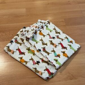 Colorful Dachshund Halloween kitchen towels
